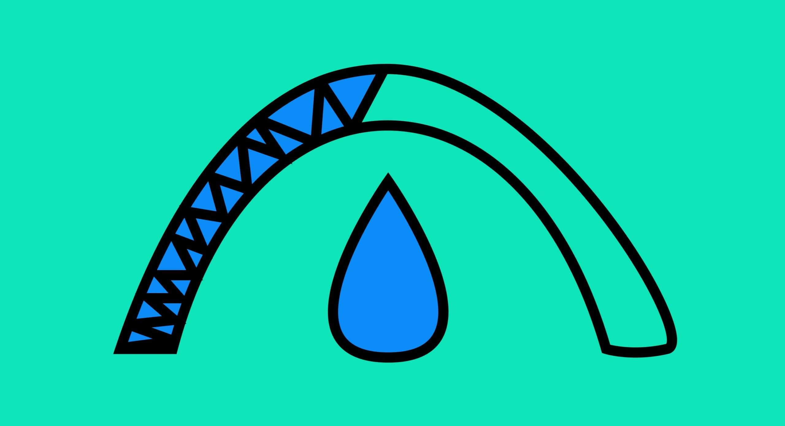 blue credit gauge with green background